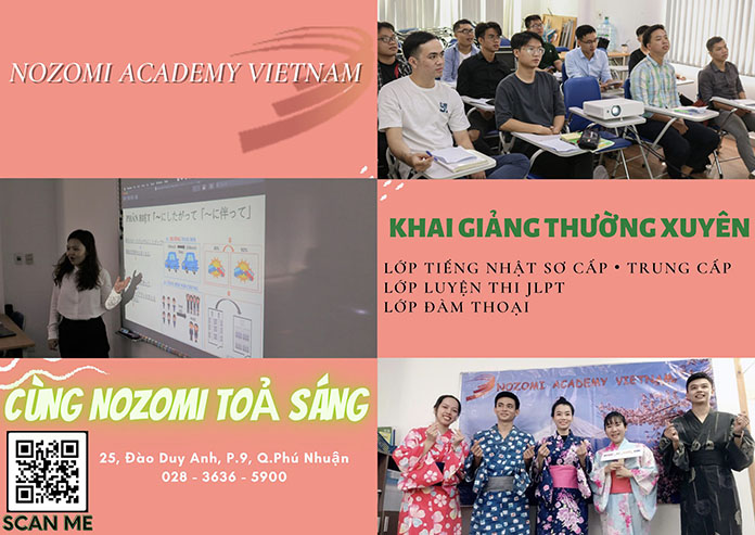 Trung tâm Nhật ngữ Nozomi Academy - Trung tâm dạy tiếng Nhật uy tín tại TPHCM | Image: Trung tâm Nhật ngữ Nozomi Academy