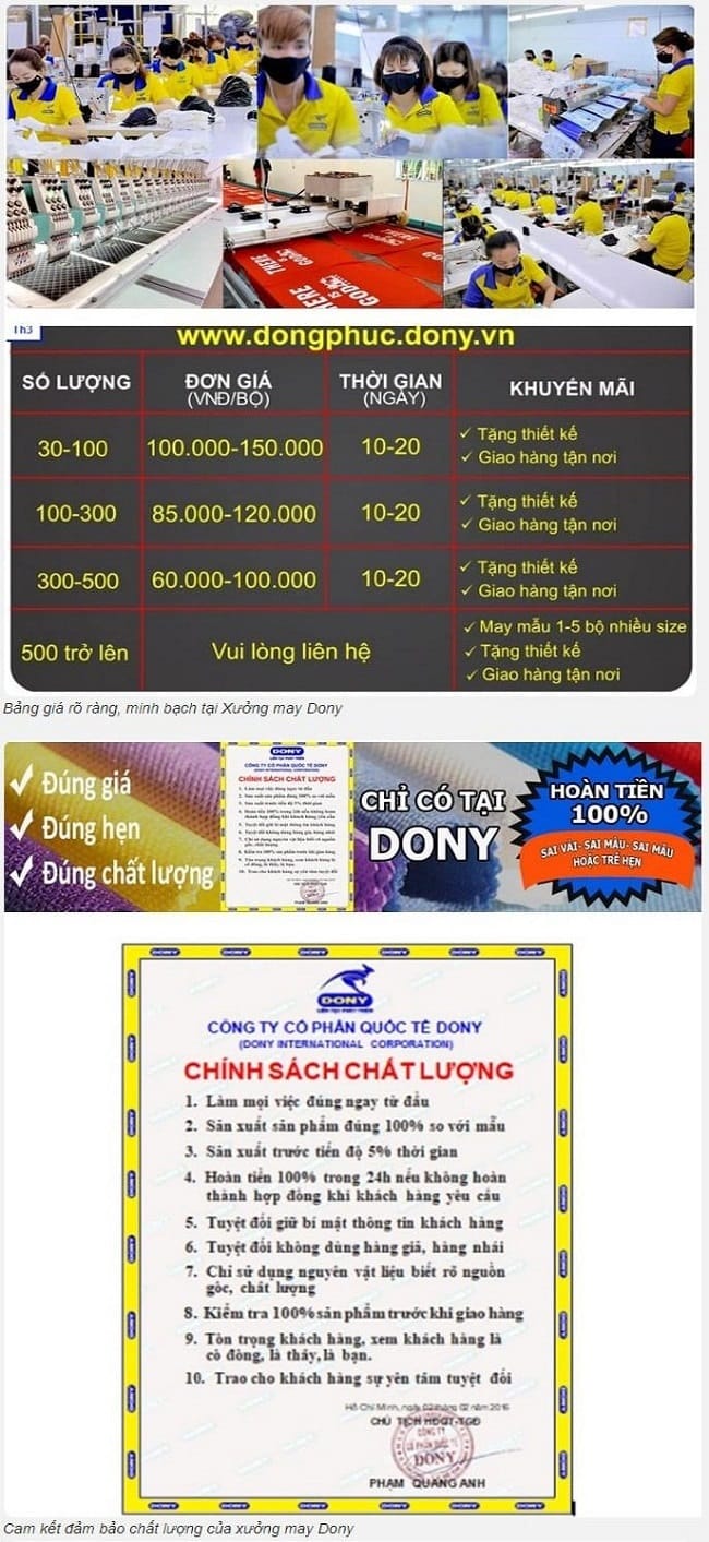 Xưởng may Dony tại TPHCM