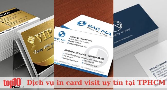 Danh sách các đơn vị dịch vụ in card visit tại Sài Gòn chuyên nghiệp, giá rẻ