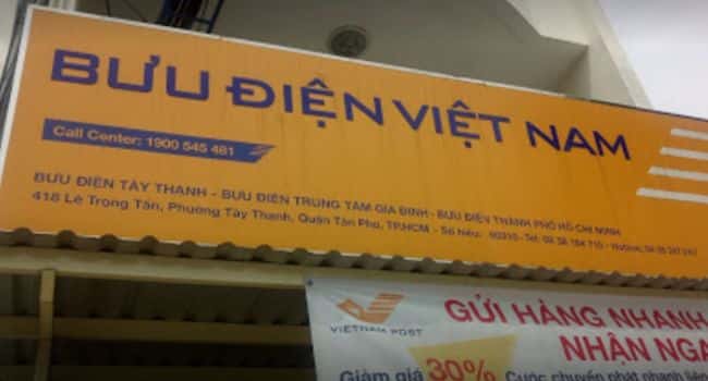 Bưu điện ở quận Tân Phú - Bưu điện Tây Thạnh