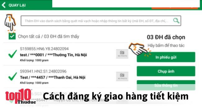 Cách gửi hàng hóa tại bưu cục GHTK | Nguồn: Internet