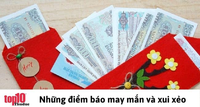 Được tặng tiền vào ngày may mắn là một điềm báo tốt | Nguồn: Internet