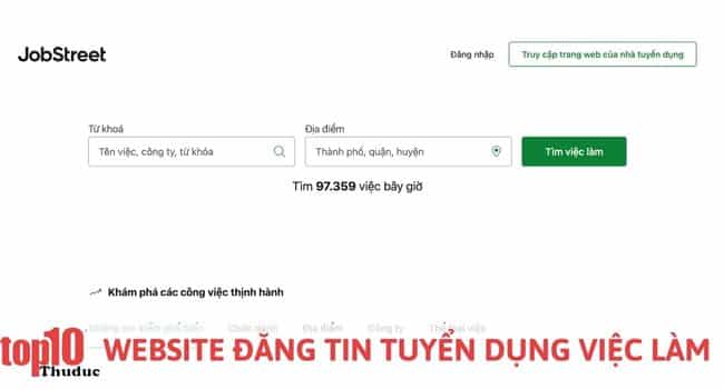 Trang web tìm việc uy tín, chất lượng tại TPHCM| Nguồn ảnh:
