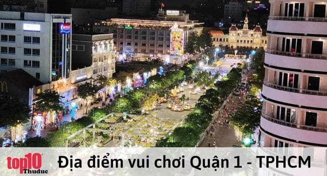 Phố đi bộ Nguyễn Huệ vào ban đêm – Quận 1