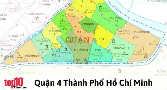 Vị trí địa lý của Quận 4