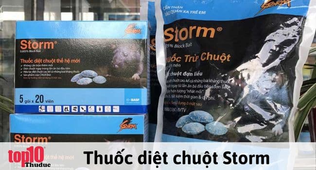 Thuốc diệt chuột Storm dễ dùng, được sản xuất theo công nghệ hóa sinh, an toàn, giá cả hợp lý